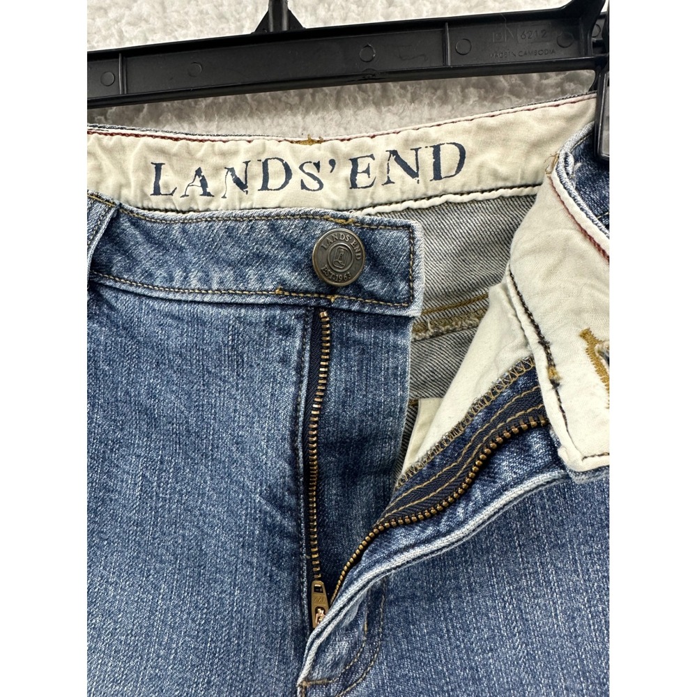 Lands End Womens Jeans Size 6 Original Fit Modern Waist Boot Leg Blue Denim - Picture 4 of 11